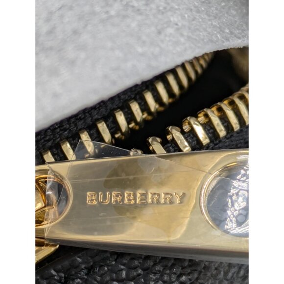 Burberry Small Camera Check Leather Canvas Crossbody Bag Black 8085080 - Picture 9 of 13